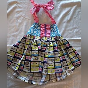New Without Tags Boutique Shirt Size 4 Girls Halter Top With Cassette Tapes 4